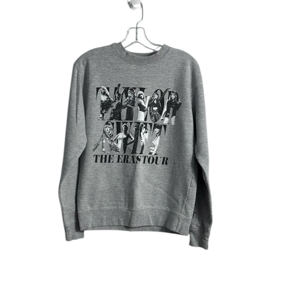 Taylor Swift Eras Tour Gray Crewneck Sweatshirt Size Small